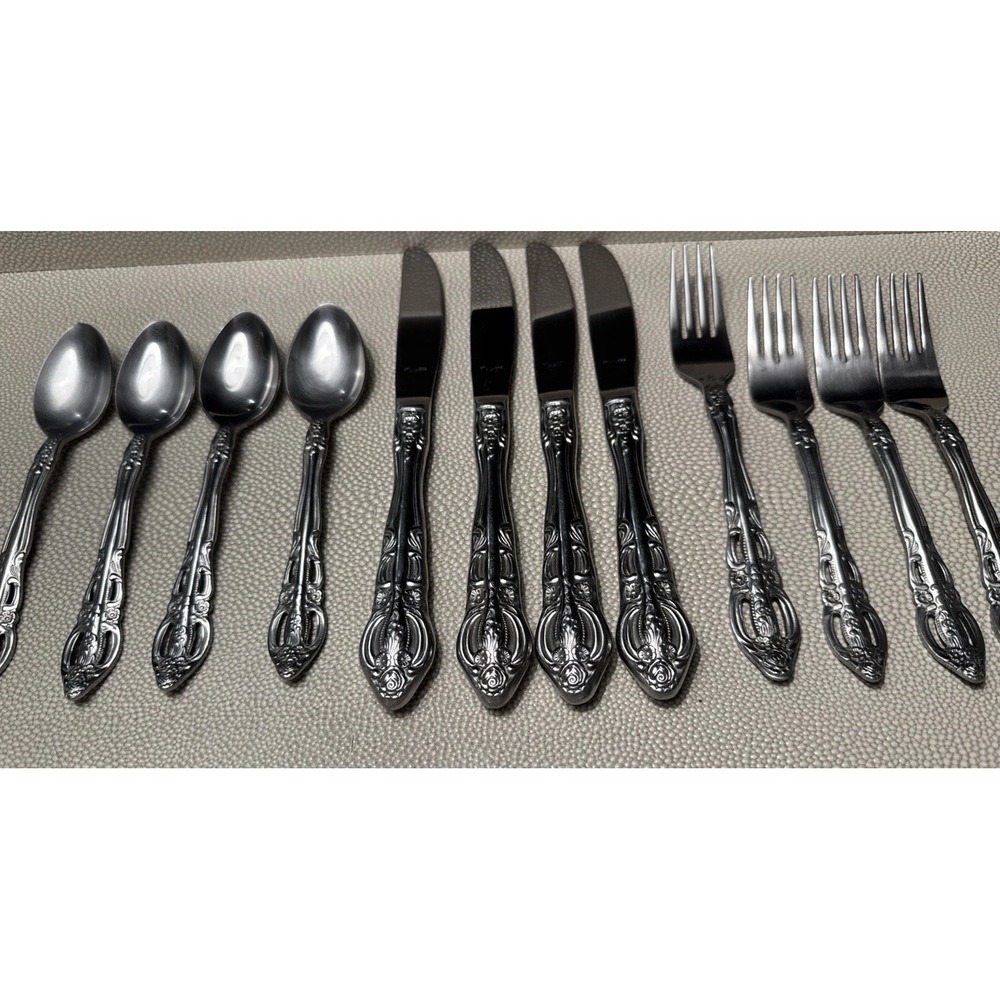 Everbrite ENS28 Premier Stainless Flatware Set Knife Fork‎  Spoon Japan Set 12